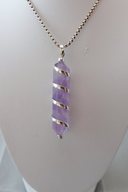 </br></br></br>
Amethyst Silber 
gefasst Doppelender</br>
4,5cm</br>
Art.Nr.AS004</br></br>
€   19,20